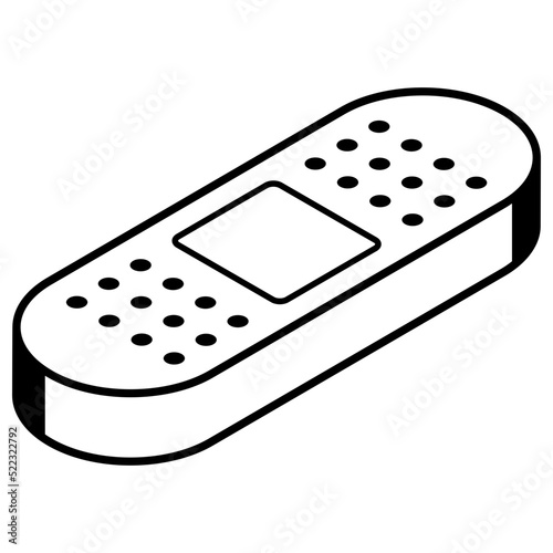 A plaster icon in isometric design 