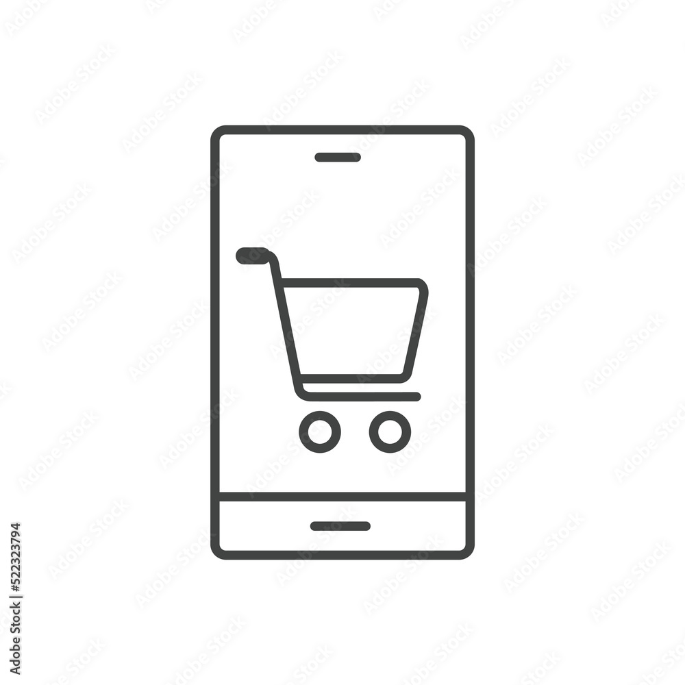 shoping on smart phone icons symbol vector elements for infographic web shoping on smart phone icons symbol vector elements for infographic web