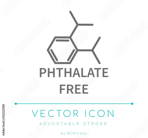Phthalate Free Line Icon