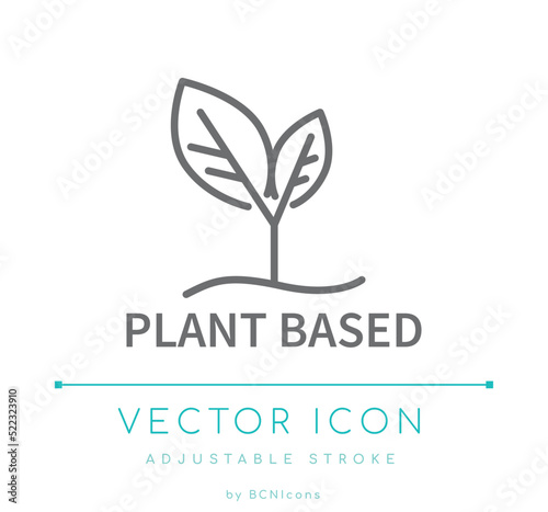 Plant Based Line Icon