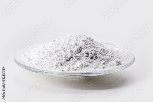 Barium sulfate, a white crystalline solid with the chemical formula BaSO₄, is used as a contrast agent during x-ray procedures.