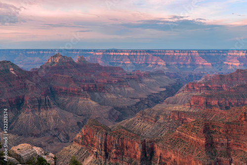 morning light on the north rim of the Grand Canyon National Park