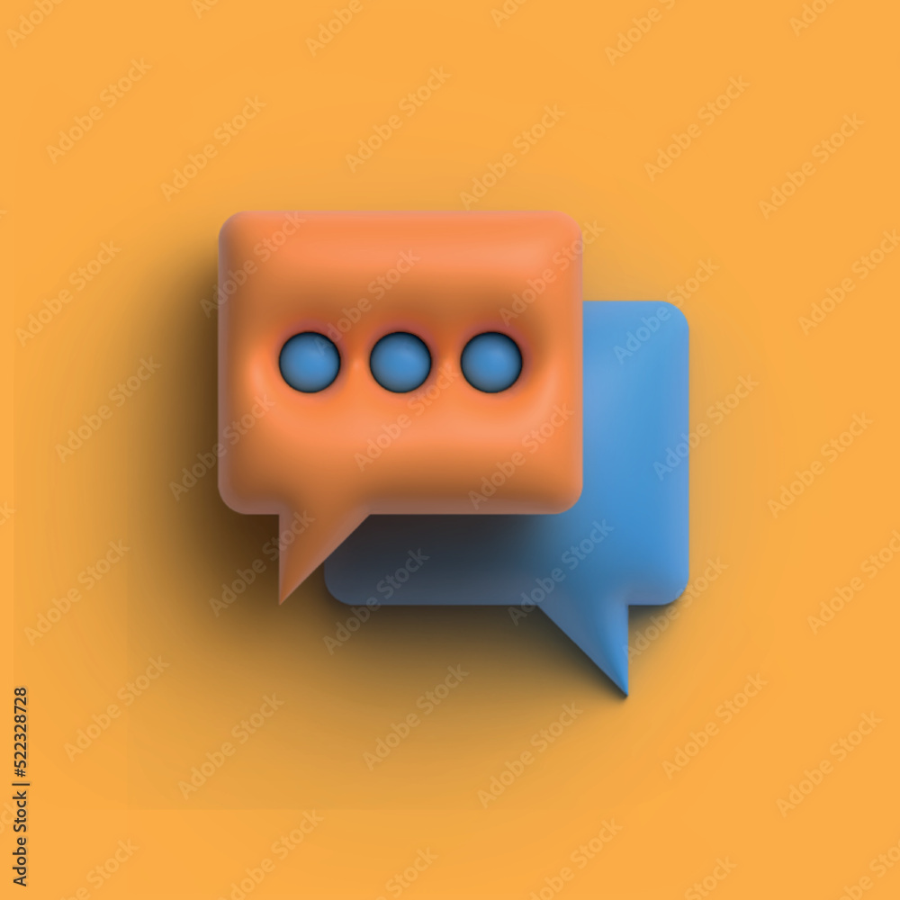 3d vector Illustration of old message Icon on yellow background 3d vector Illustration of old message Icon on yellow background