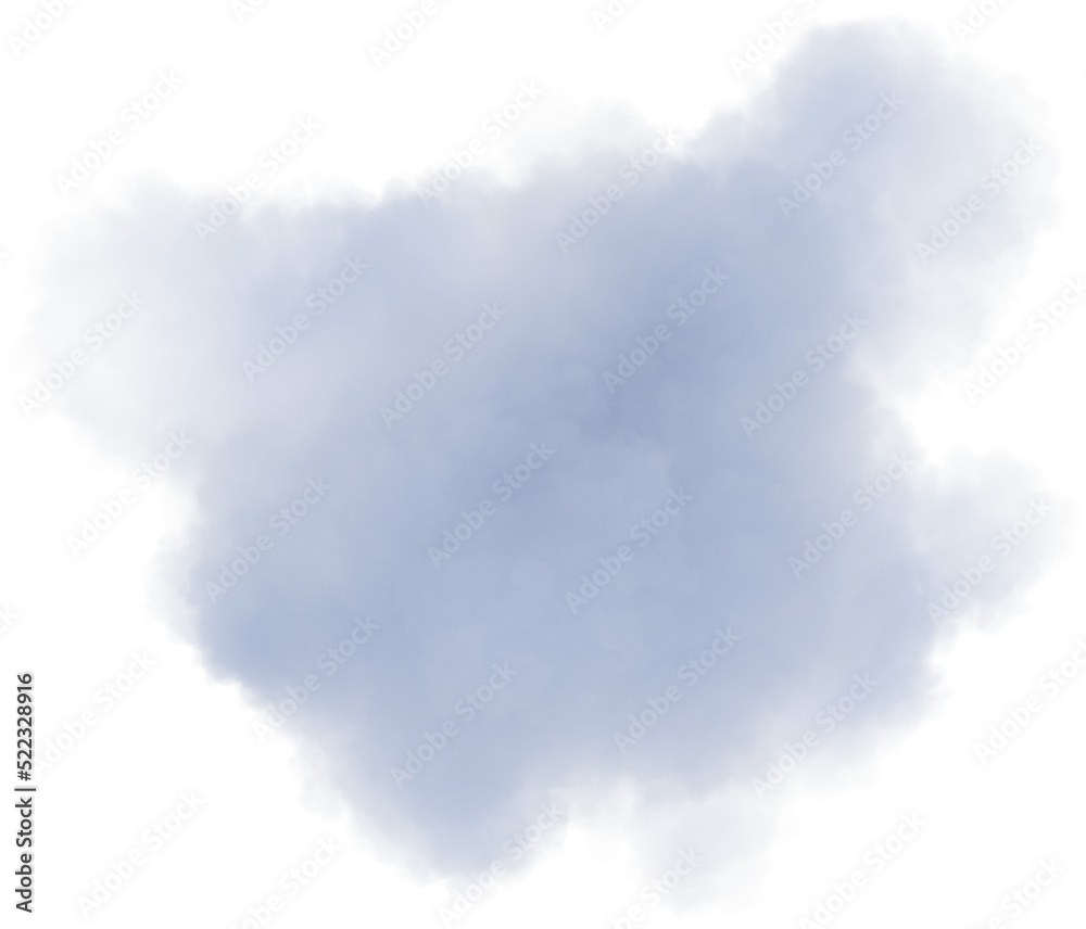 Fototapeta premium Realistic grey isolated fluffy cloud on the transparent background. 3d rendering 