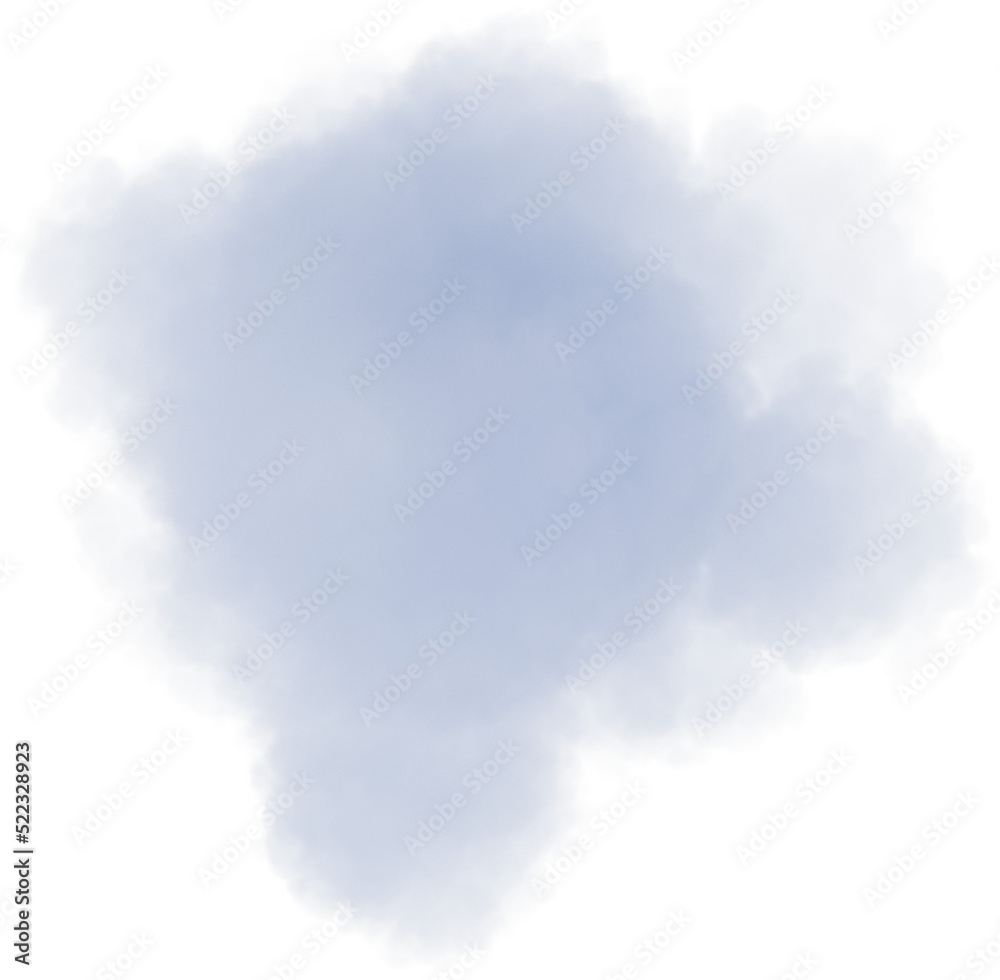 Obraz premium Realistic grey isolated fluffy cloud on the transparent background. 3d rendering 