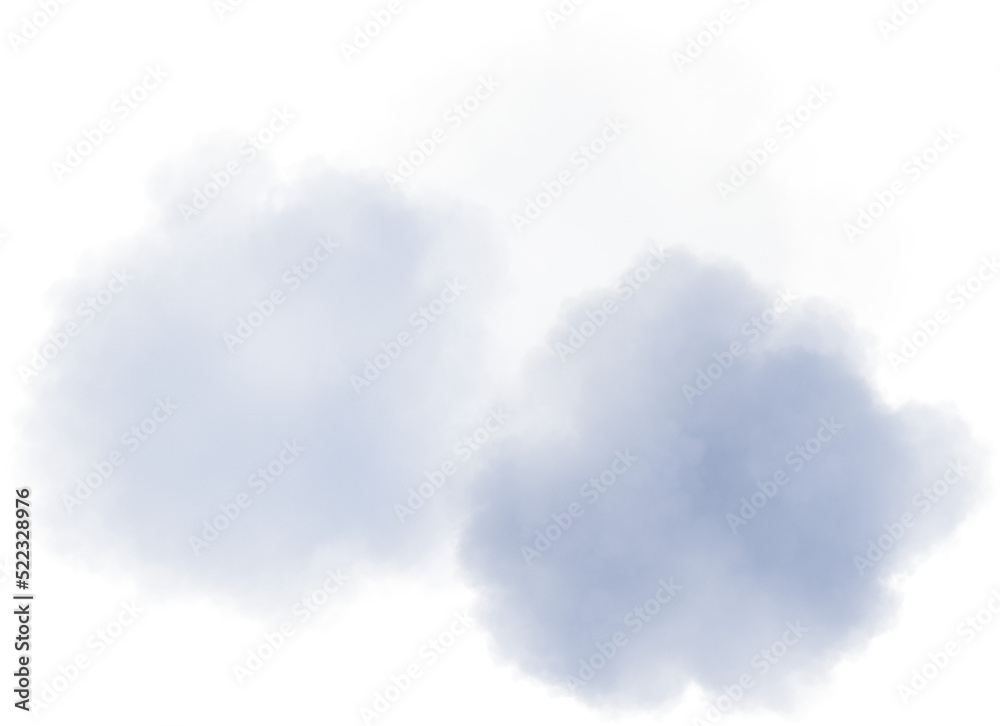 Realistic grey isolated fluffy cloud on the transparent background. 3d rendering Realistic grey isolated fluffy cloud on the transparent background. 3d rendering