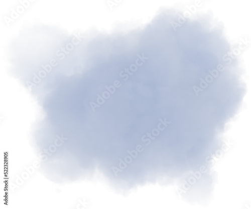 Realistic grey isolated fluffy cloud on the transparent background. 3d rendering 