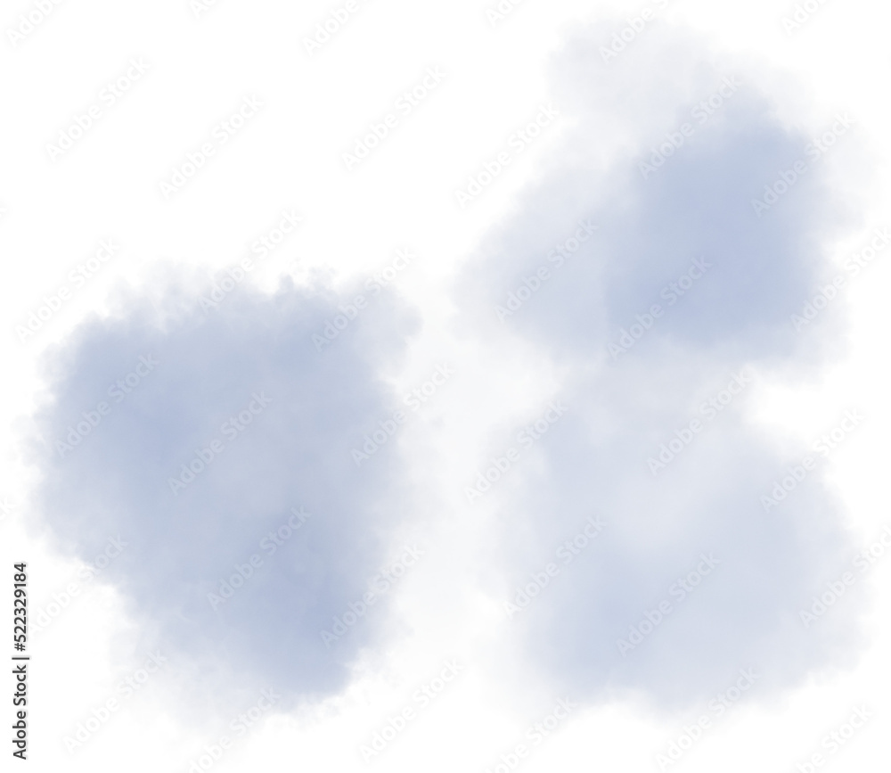 Fototapeta premium Realistic grey isolated fluffy cloud on the transparent background. 3d rendering 