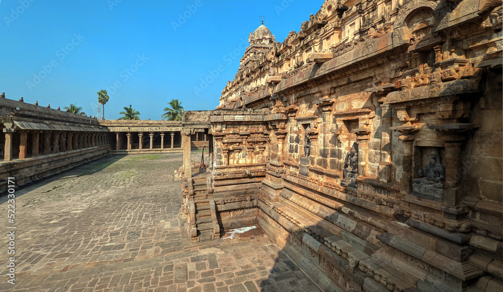 Stone architecture with intricate art standing the test of time, Dharasuram, Tamil Nadu, India Stone architecture with intricate art standing the test of time, Dharasuram, Tamil Nadu, India