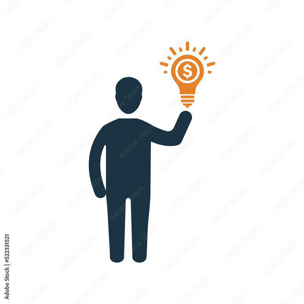 Idea, new business icon. Simple vector design. Idea, new business icon. Simple vector design.