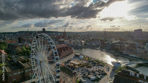 Gdansk. Old town. Ferris wheel.