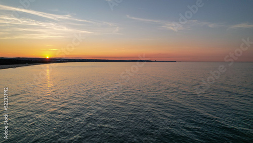 Sunset on the Baltic Sea coast.