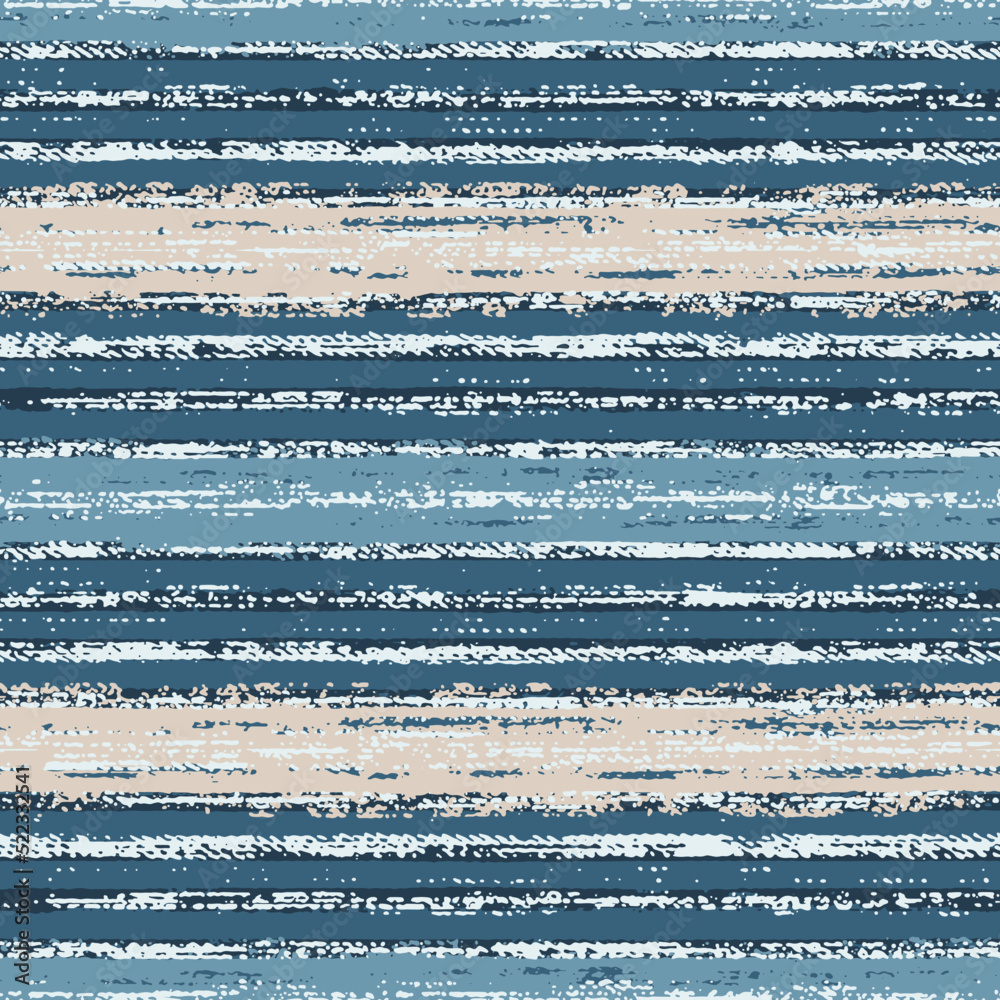 Blue and Oat Mottled Textured Striped Pattern