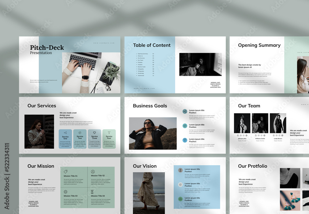 Pitch Deck Layout Stock Template | Adobe Stock