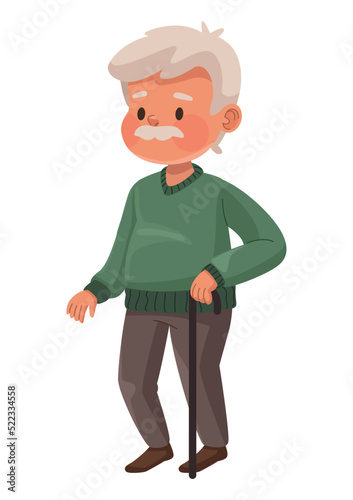 grandfather with mustache