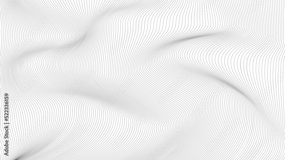 Perspective distorted white grid. Digital background with wireframe wave. Vector curve surface. Perspective distorted white grid. Digital background with wireframe wave. Vector curve surface.