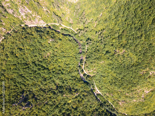 Aerial view of Ecotrail Struilitsa and Devin River gorge, Bulgaria photo