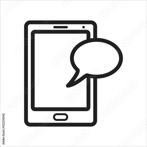 phone message icon vector design template