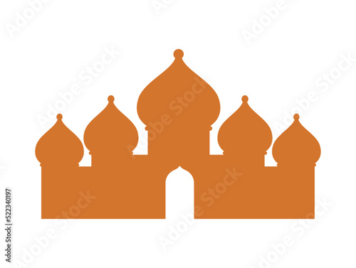 golden mosque silhouette