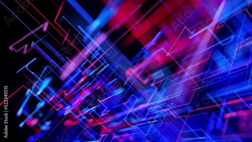 Fotografija 3d rendering sci-fi bg like abstract hologram