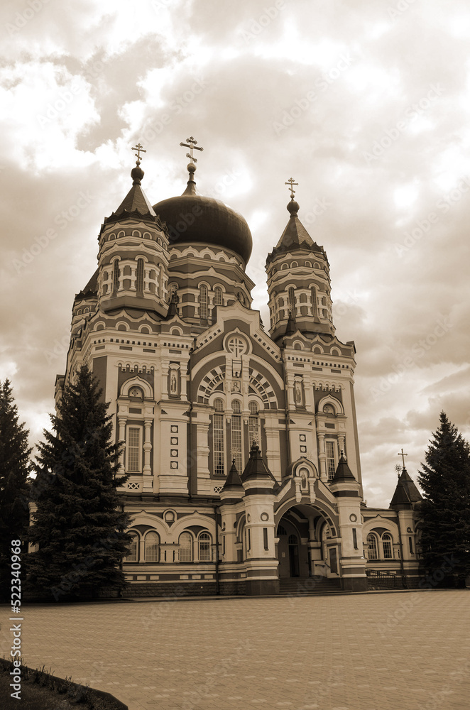 Russian Orthodox monastery, St. Panteleimon on the suburbs of Kiev in Feofaniya. 