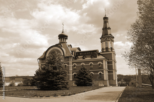 Russian Orthodox monastery, St. Panteleimon on the suburbs of Kiev in Feofaniya.  photo