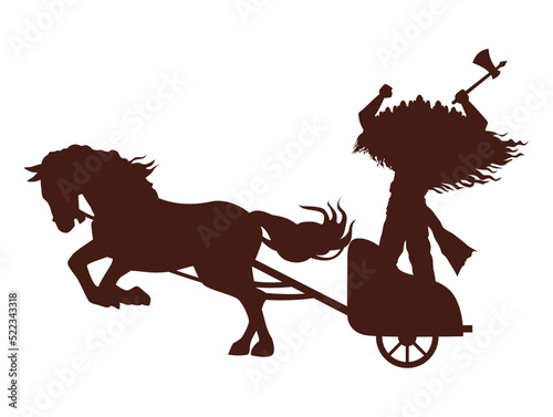 ravana king in carriage photo