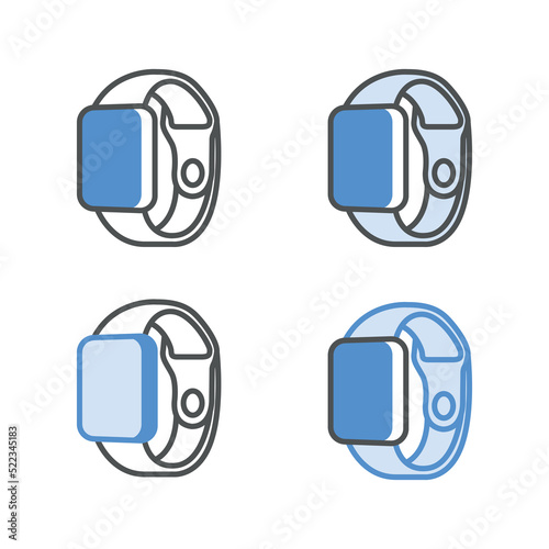 Smart watch vector icon. Simple and minimal smart watch vector icon