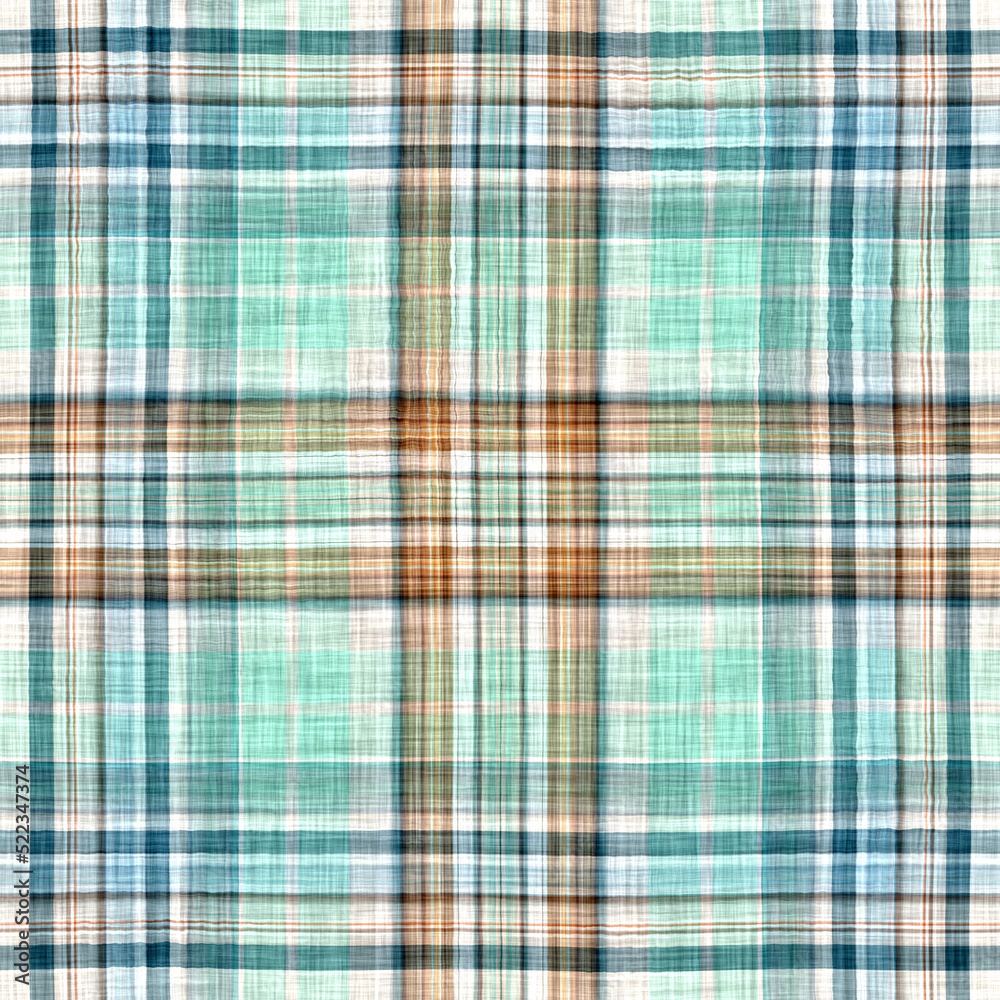 Teal rustic coastal beach house check fabric tile. Seamless sailor flannel textile gingham repeat swatch. Teal rustic coastal beach house check fabric tile. Seamless sailor flannel textile gingham repeat swatch.