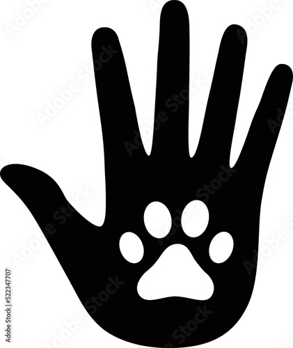 Pet adoption flat vector icon for apps and website