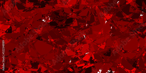 Dark Green, Red vector background with polygonal forms.