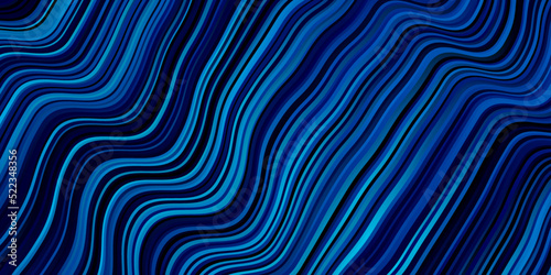 Dark BLUE vector texture with curves.