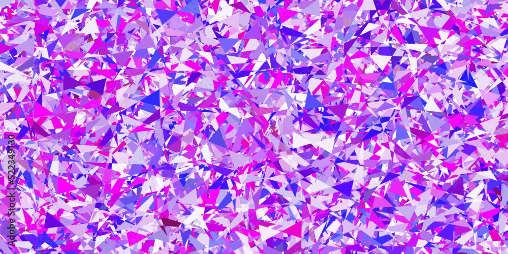 Fototapeta premium Light purple, pink vector background with polygonal forms.