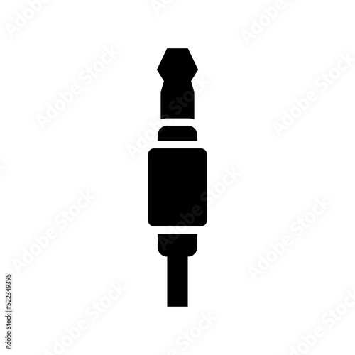 audio plug icon or logo isolated sign symbol vector illustration - high quality black style vector icons
