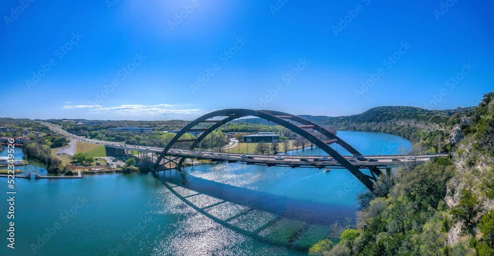 Fototapeta premium Austin, Texas- Through arch bridge over the Colorado River