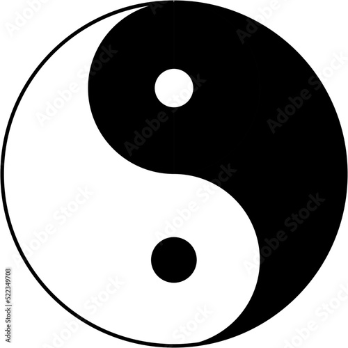 yin yang symbol vector peace logo  photo