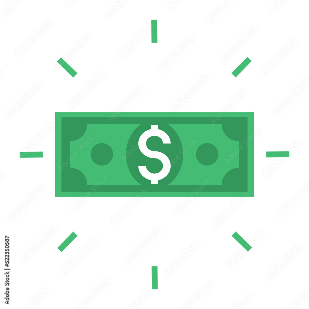 dollar bill icon green