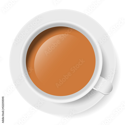 top view of english tea cup