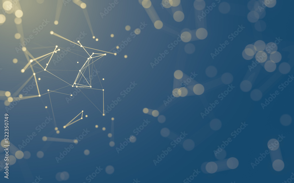 Abstract background. Molecules technology with polygonal shapes, connecting dots and lines. Connection structure. Big data visualization. Abstract background. Molecules technology with polygonal shapes, connecting dots and lines. Connection structure. Big data visualization.
