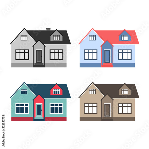 House vector icon in flat style isolated on white background
