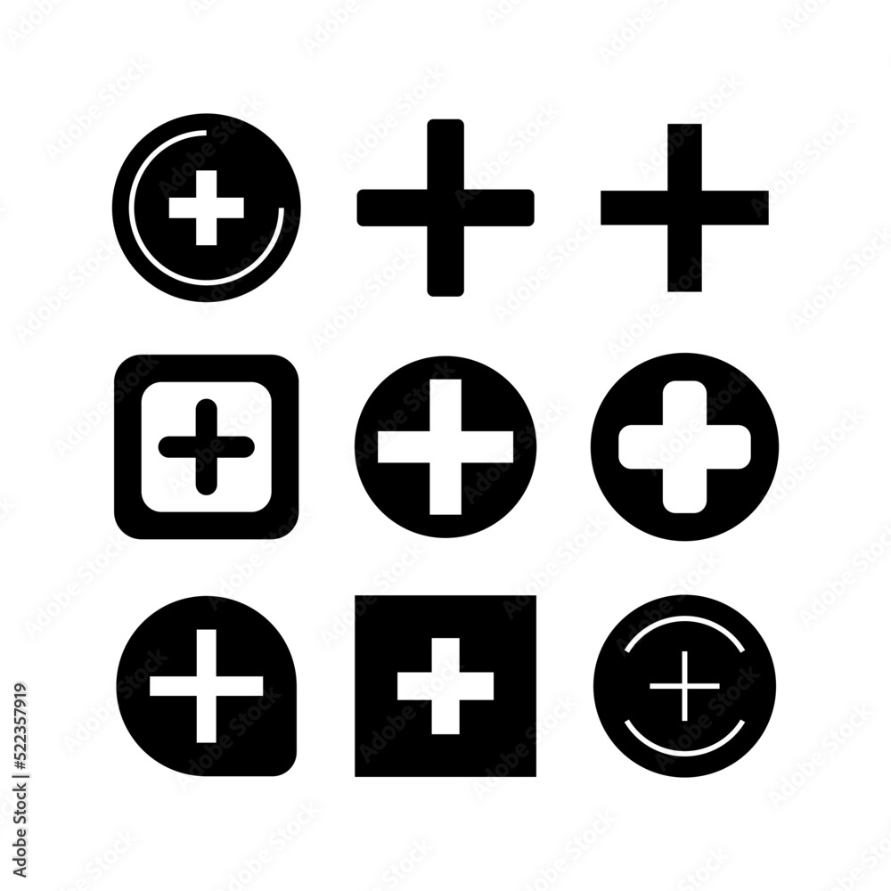 plus icon or logo isolated sign symbol vector illustration - high quality black style vector icons
