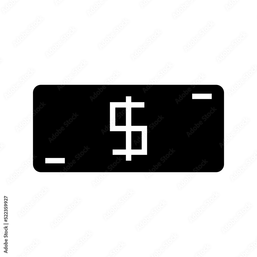 Fototapeta premium dollar icon or logo isolated sign symbol vector illustration - high quality black style vector icons 