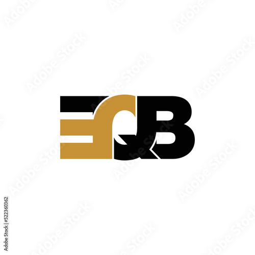 EQB letter monogram logo design vector