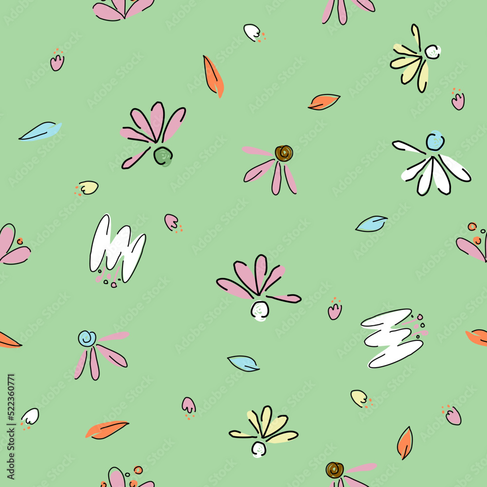 Floral seamless pattern background for fashion prints, fabric, wallpaper and all prints on background earth tone color.