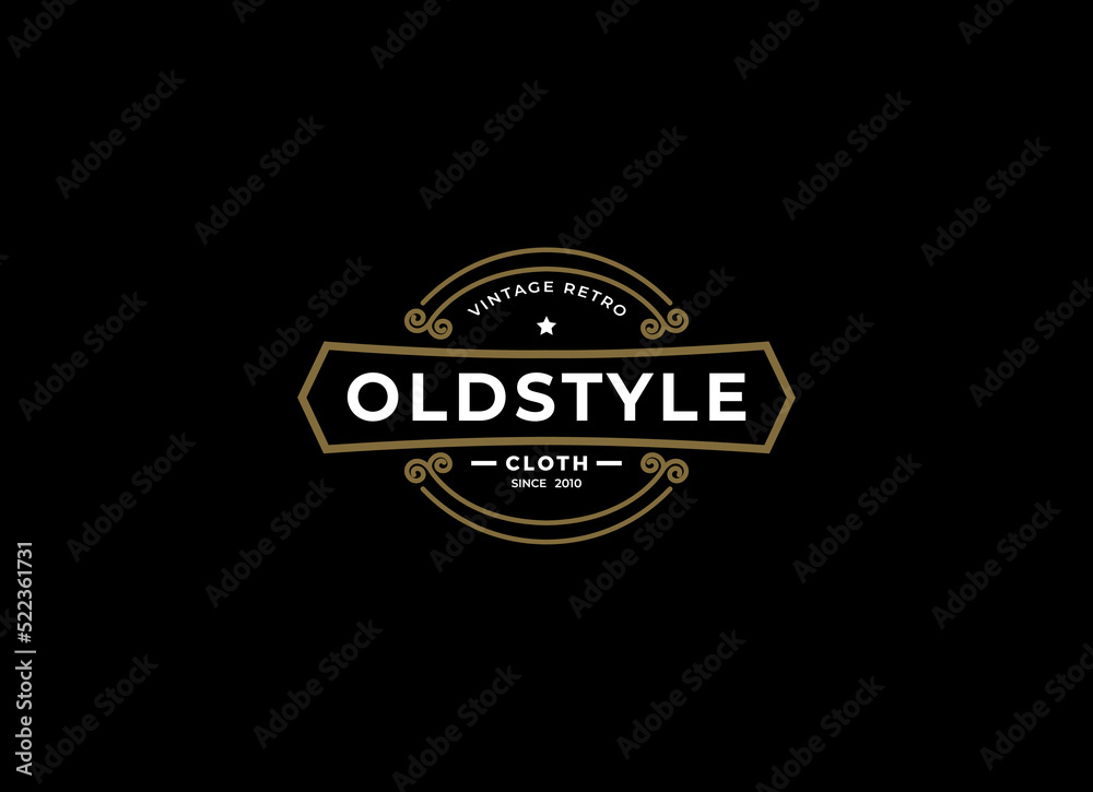 Fototapeta premium Vintage Retro Old Style Logo Design Inspiration.