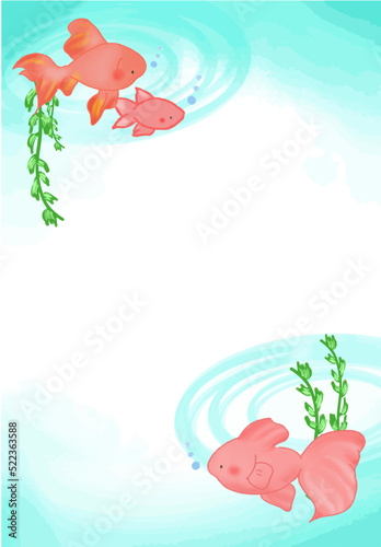 泳ぐ金魚