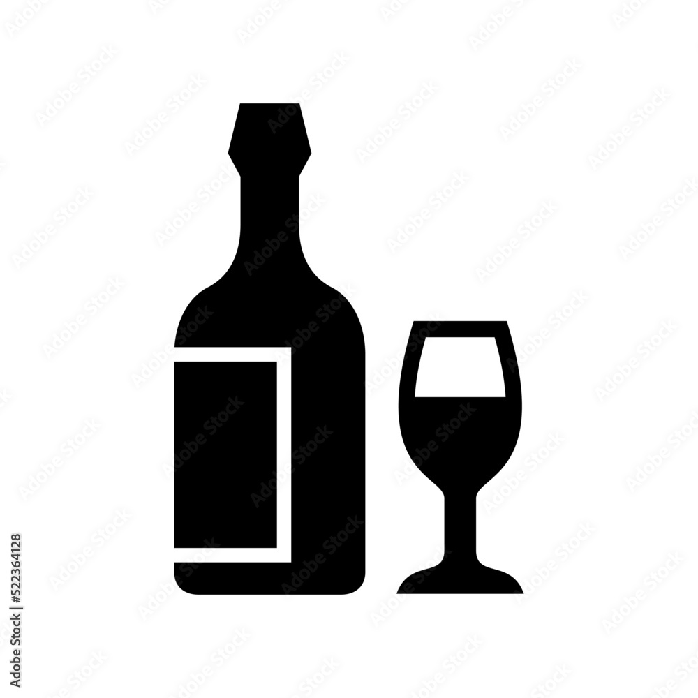 wine icon or logo isolated sign symbol vector illustration - high quality black style vector icons
