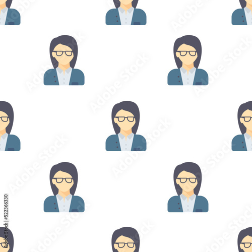 Single manager pattern. manager concept. flat trendy Vector seamless Pattern, background, wallpaper