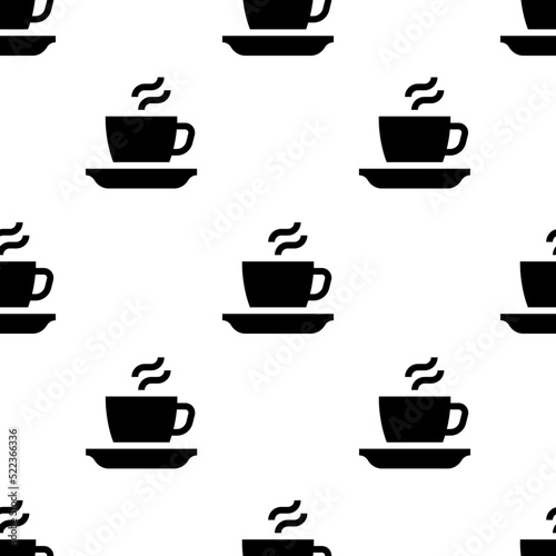 Single Coffee pattern. Coffee concept. filled trendy Vector seamless Pattern, background, wallpaper