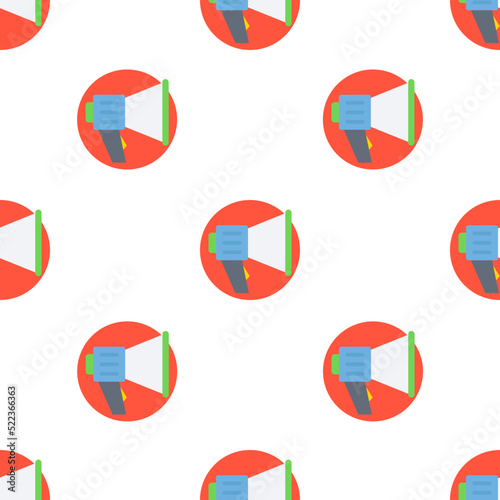 Single megaphone pattern. megaphone concept. flat trendy Vector seamless Pattern, background, wallpaper